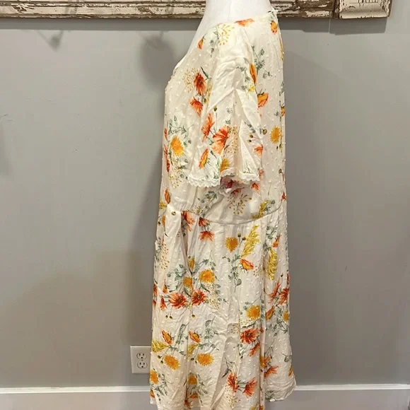 Torrid Mini Swiss Dot Tunic Center Pleat Dress size 2X - Picture 5 of 13